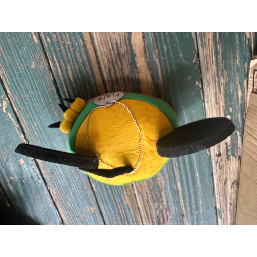 Disney Parks Pluto Ear Hat Mickey Mouse Dog Tag Yellow Green Felt One Size
